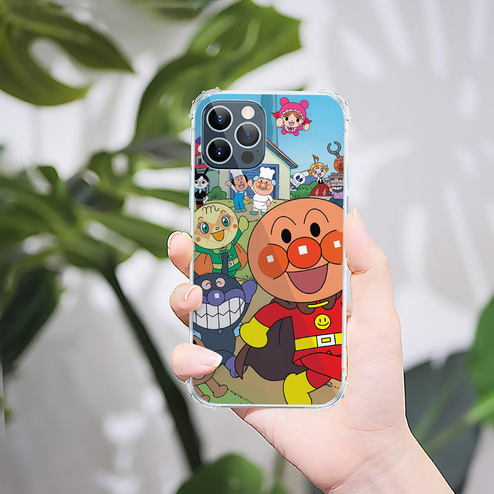 （画像用） アンパンマン Anpanman 【iPhone 12シリーズ対応】透明スマホケース（クリアソフトケース）